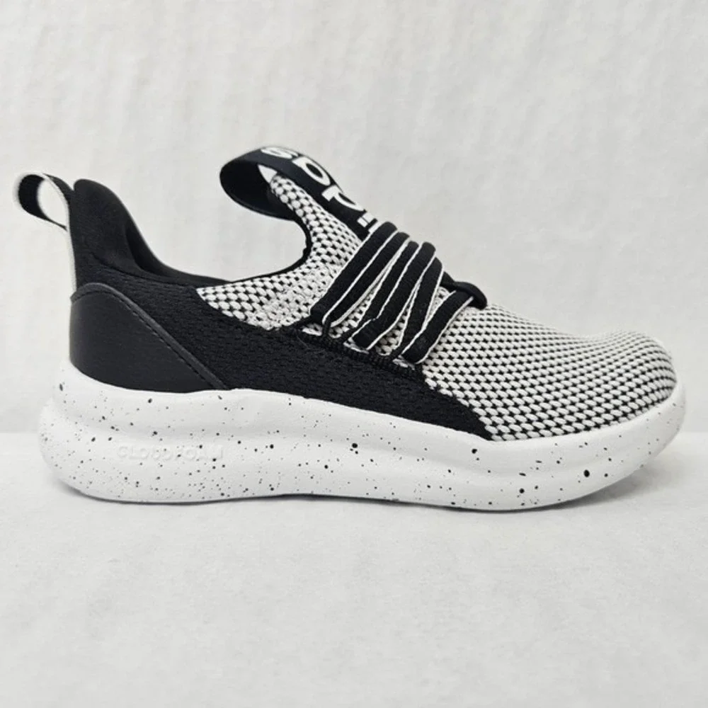 Adidas Lite Racer Adapt 7.0 K Athletic Shoes IE6384 Black White Kids Size 4‎